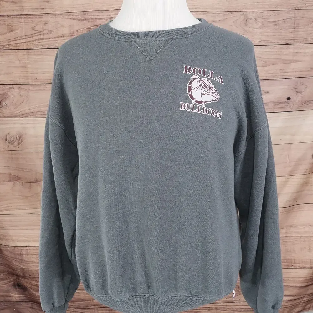 VINTAGE ROLLA BULLDOGS MISSOURI RUSSELL ATHLETIC GREY SWEATSHIRT‎ SIZE L LARGE - Picture 4 of 8